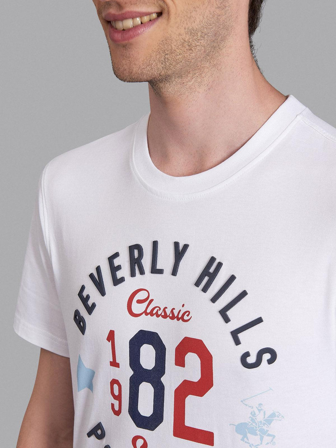 Beverly Hills Polo Club UK-1982 CLASSIC SPORT T-SHIRT WHITE