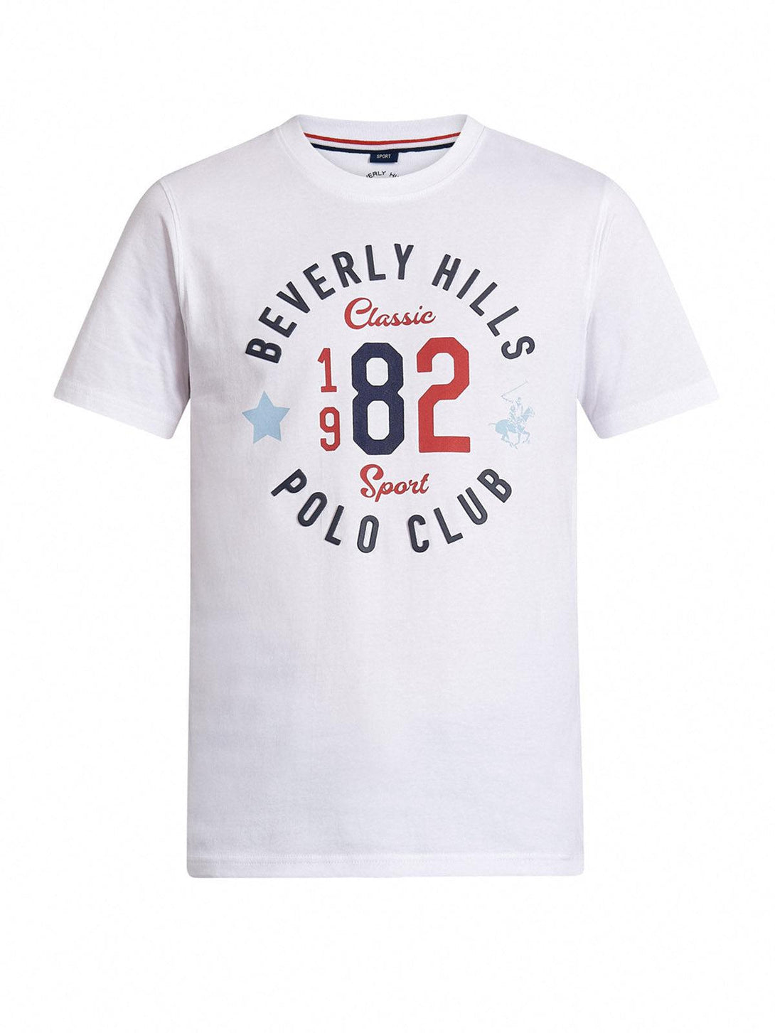 Beverly Hills Polo Club UK-1982 CLASSIC SPORT T-SHIRT WHITE