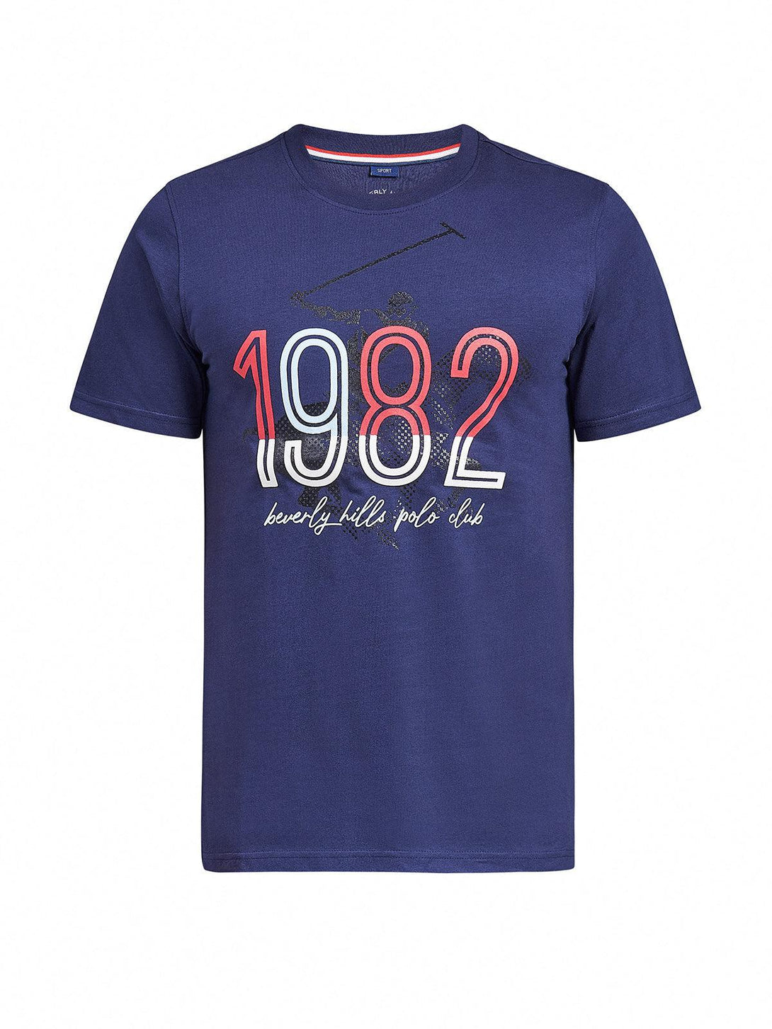 Beverly Hills Polo Club UK-1982 POLO PONY T-SHIRT TRUE NAVY