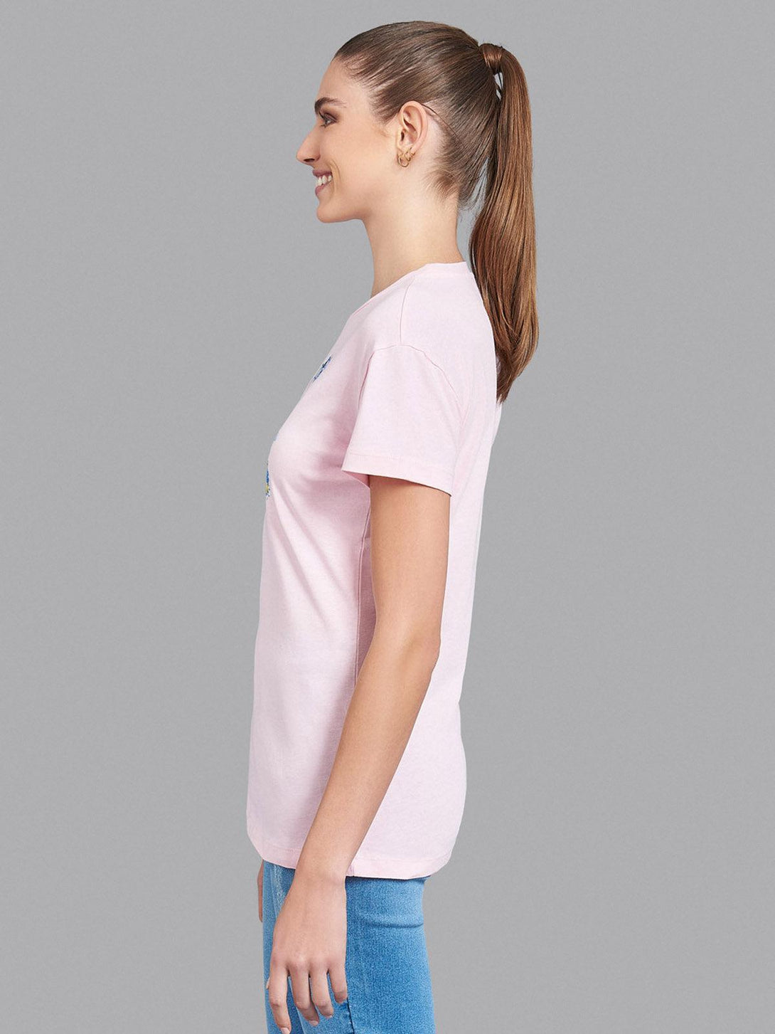 Beverly Hills Polo Club UK-82 FLOWERS T-SHIRT PINK