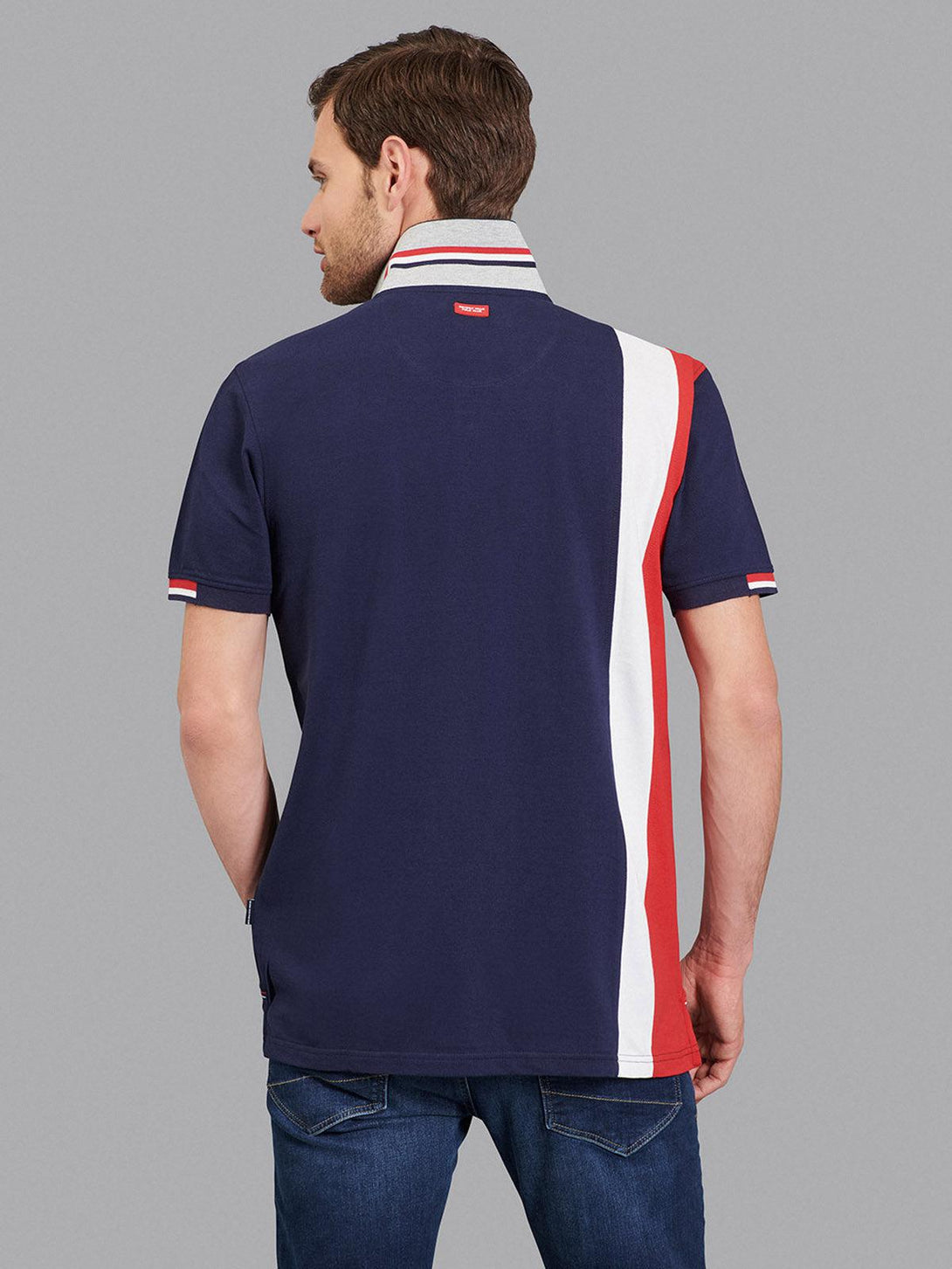 Beverly Hills Polo Club UK-ASYMMETRIC 82 POLO PONY POLO SHIRT TRUE NAVY