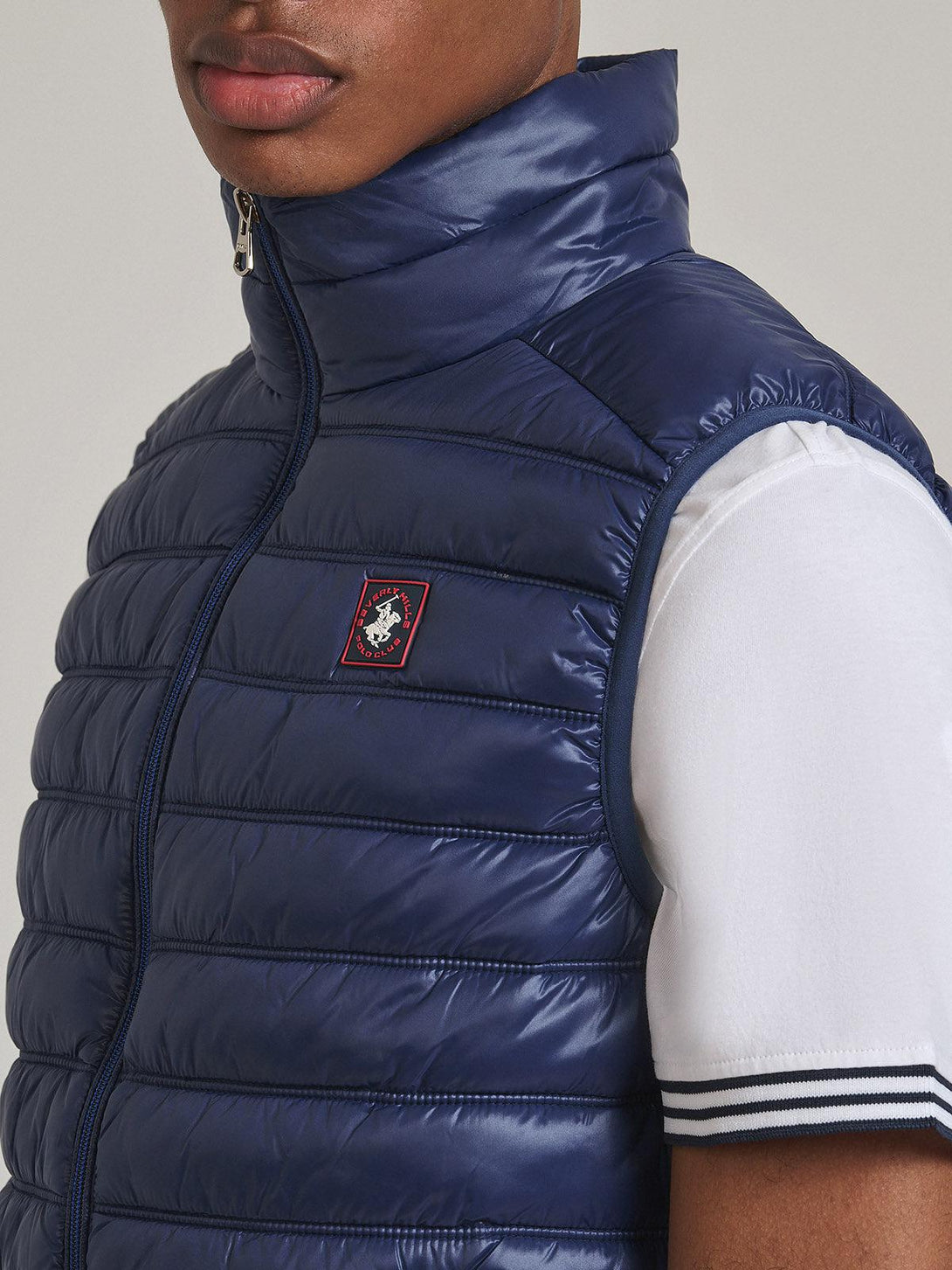 Beverly Hills Polo Club UK-BADGE LOGO GILET DARK NAVY