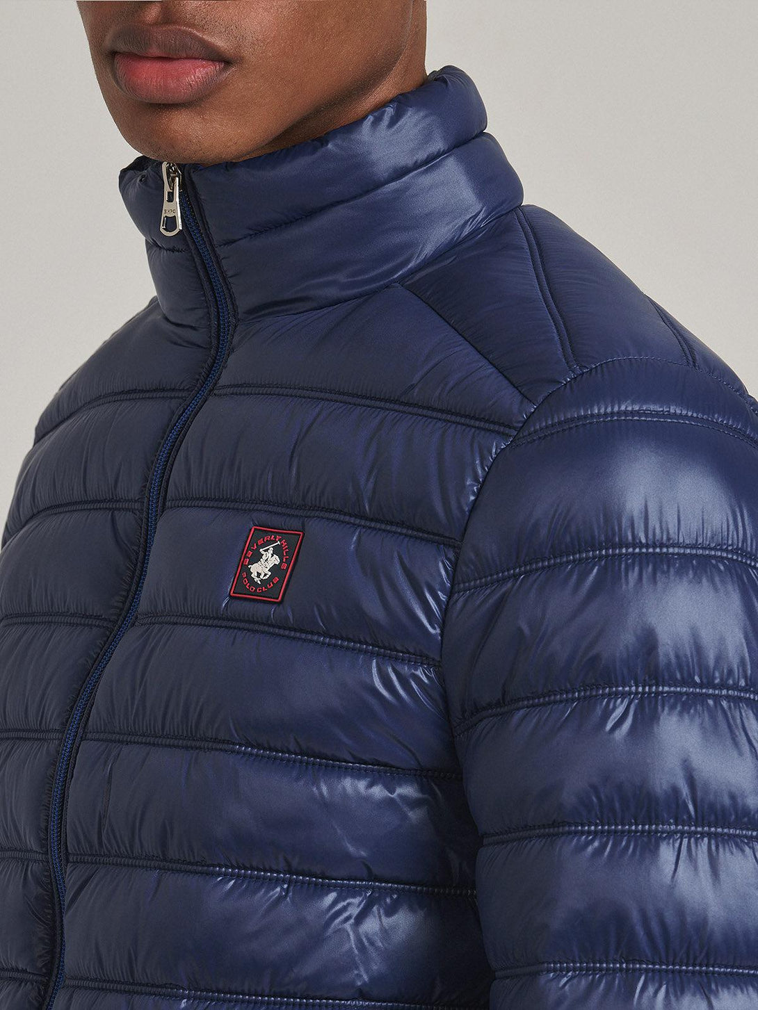 Beverly Hills Polo Club UK-BADGE LOGO PUFFER JACKET DARK NAVY