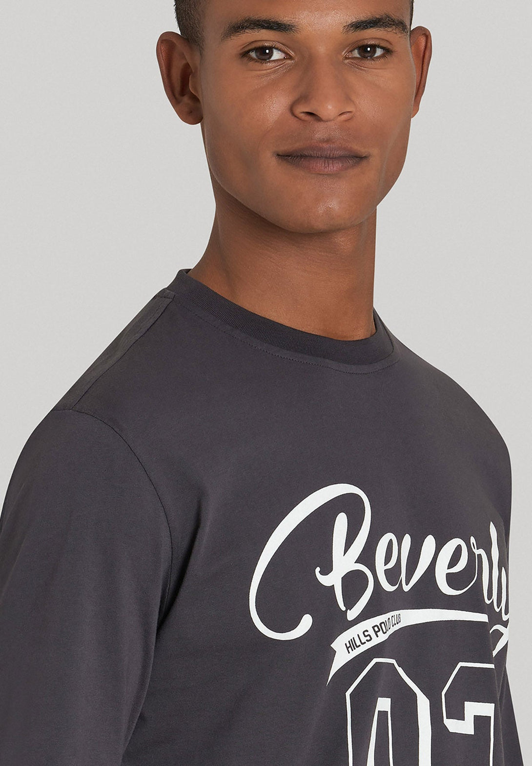 Beverly Hills Polo Club UK-BEVERLY 82 LS T-SHIRT DARK GREY