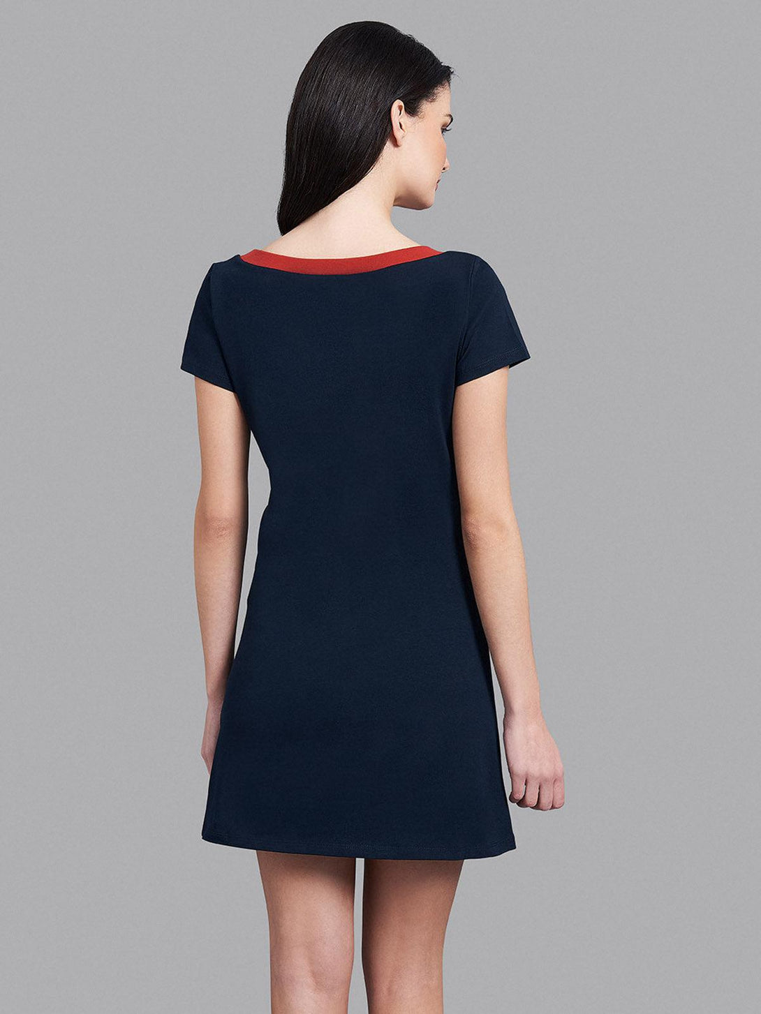 Beverly Hills Polo Club UK-BEVERLY HILLS SCRIPT LOGO DRESS NAVY