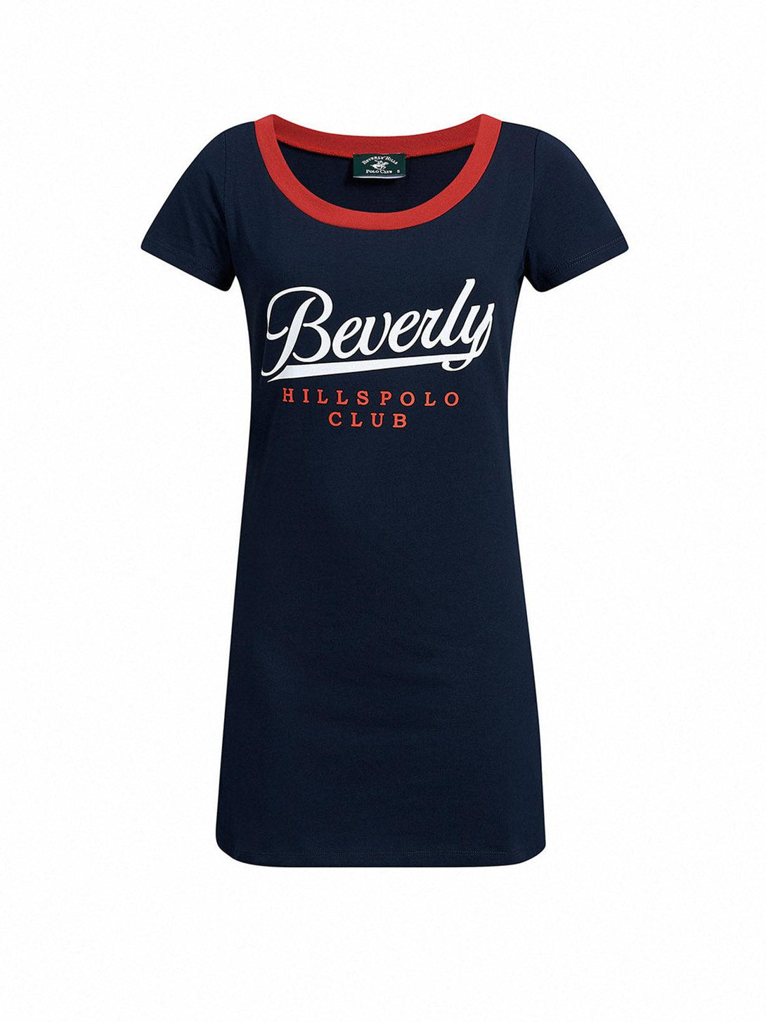 Beverly Hills Polo Club UK-BEVERLY HILLS SCRIPT LOGO DRESS NAVY