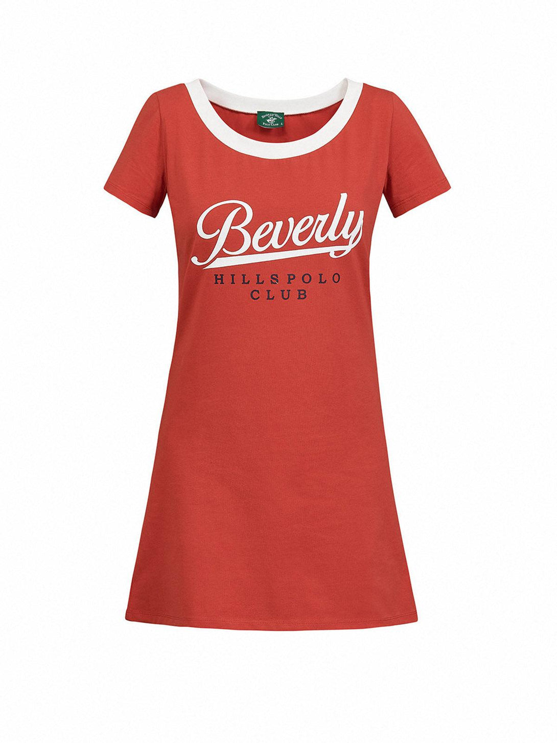 Beverly Hills Polo Club UK-BEVERLY HILLS SCRIPT LOGO DRESS RED