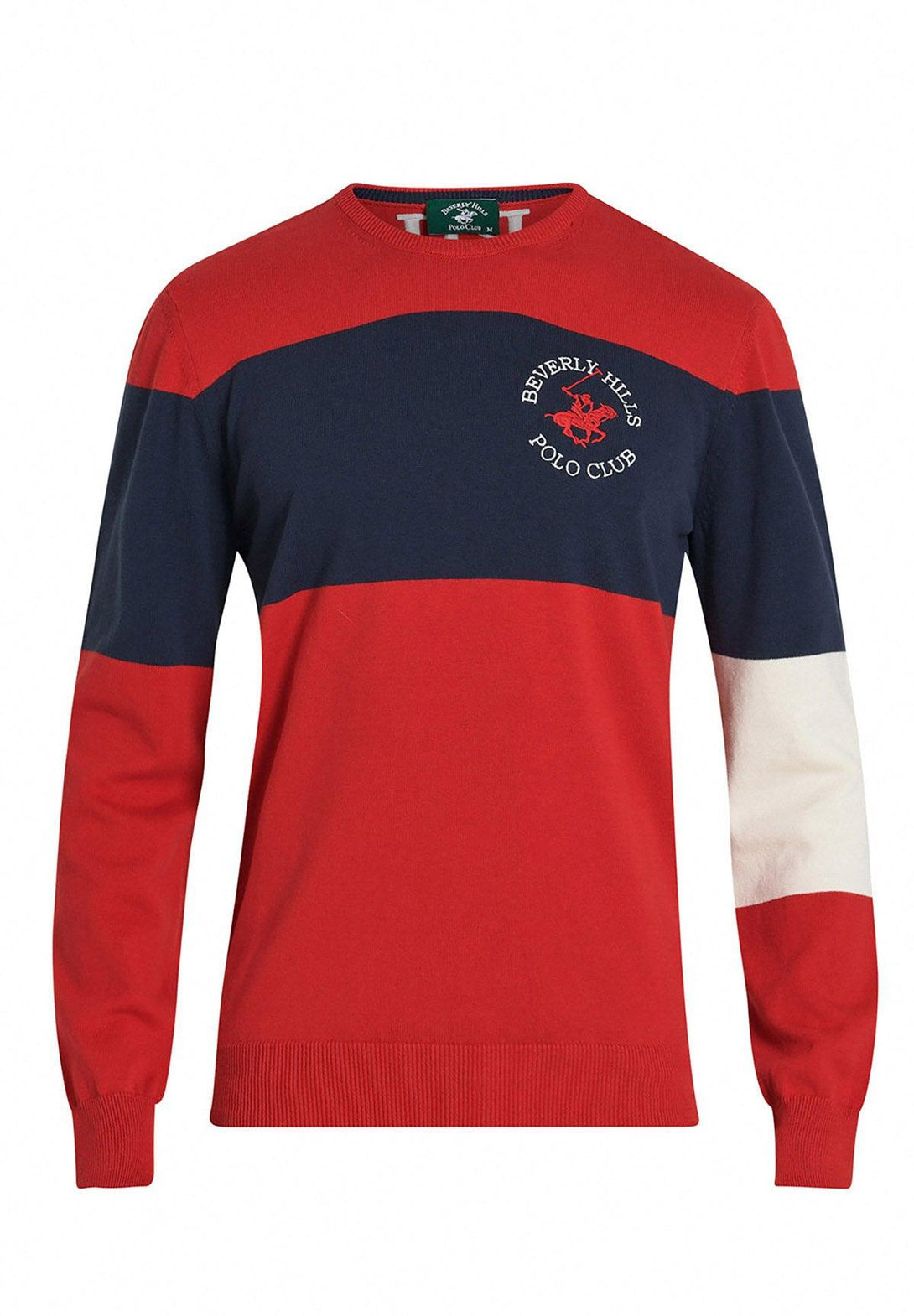 Beverly Hills Polo Club UK-BHPC 1982 CREW NECK KNIT RED