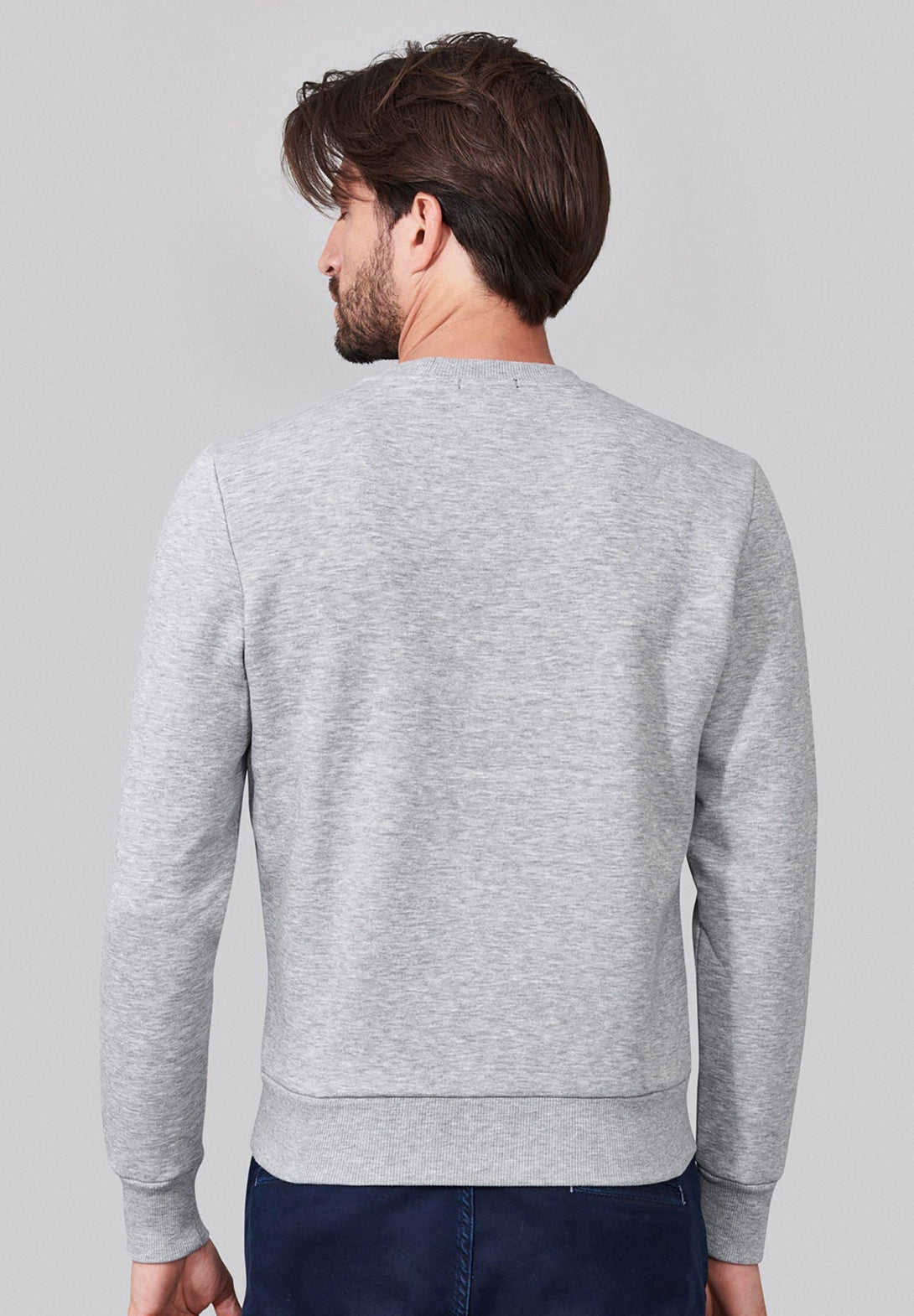 Beverly Hills Polo Club UK-BHPC 8 PANELLED SWEATSHIRT GREY MELANGE