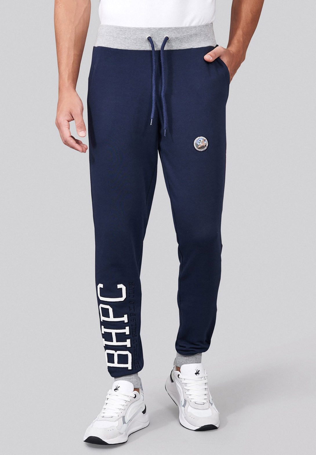 Beverly Hills Polo Club UK-BHPC CONTRAST PANEL JOGGERS NAVY