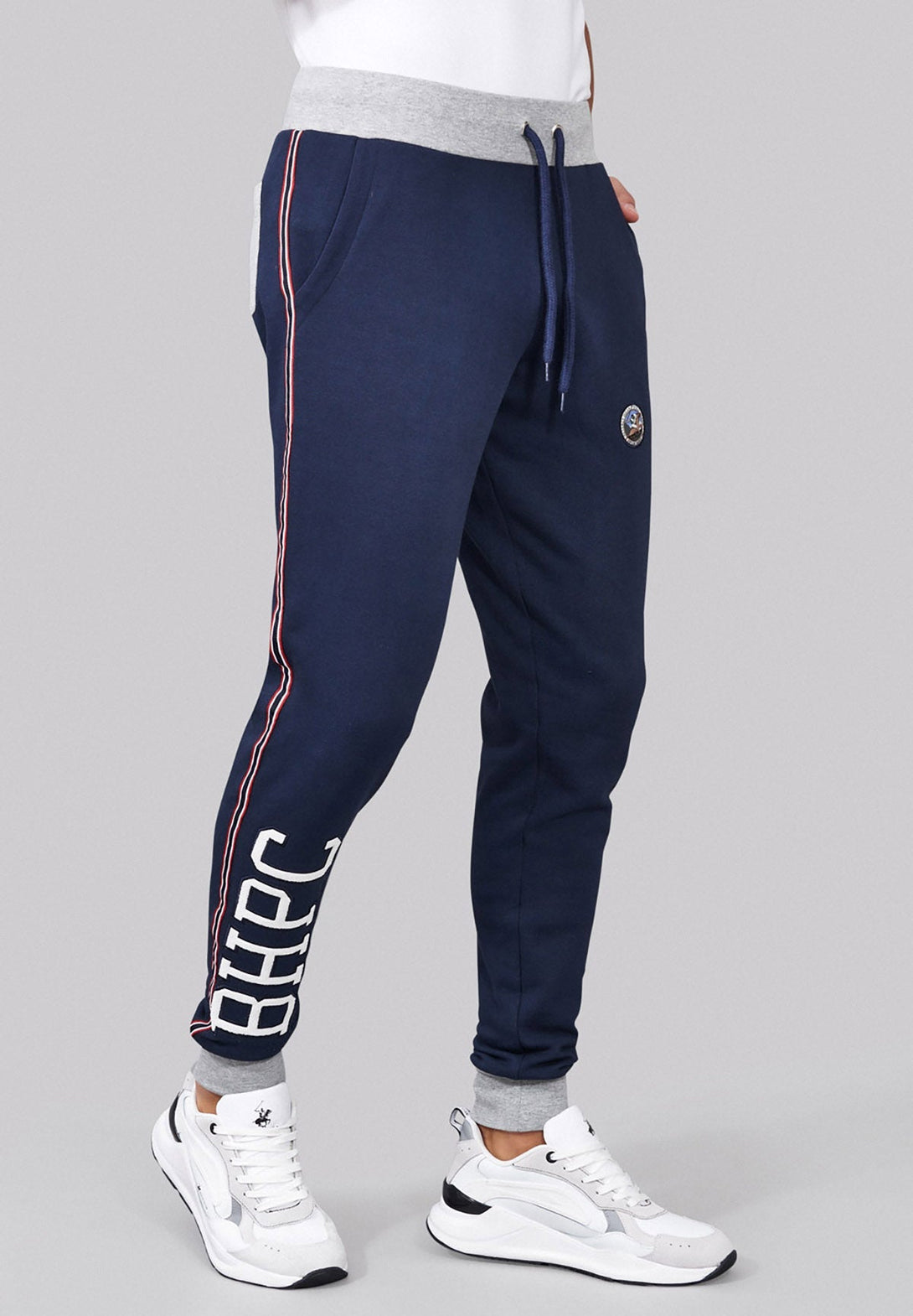 Beverly Hills Polo Club UK-BHPC CONTRAST PANEL JOGGERS NAVY