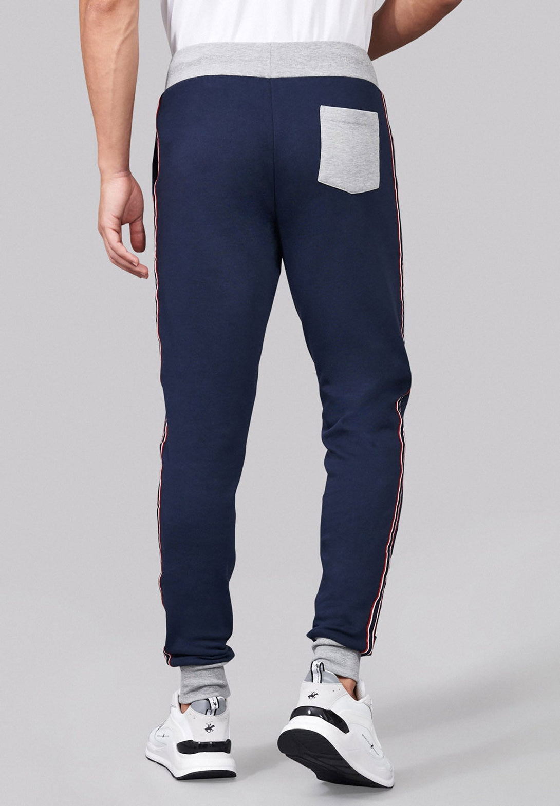 Beverly Hills Polo Club UK-BHPC CONTRAST PANEL JOGGERS NAVY