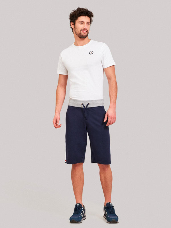 Beverly Hills Polo Club UK-BHPC CONTRAST STRIPE FLEECE SHORTS TRUE NAVY