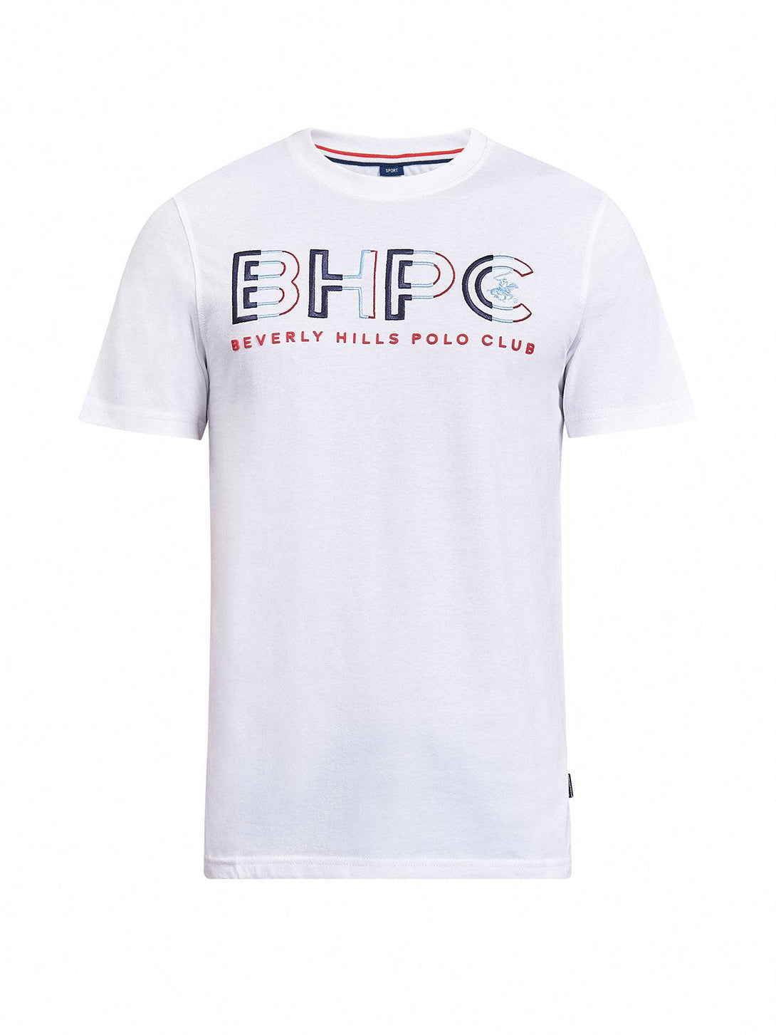 Beverly Hills Polo Club UK-BHPC OUTLINE LOGO T-SHIRT WHITE