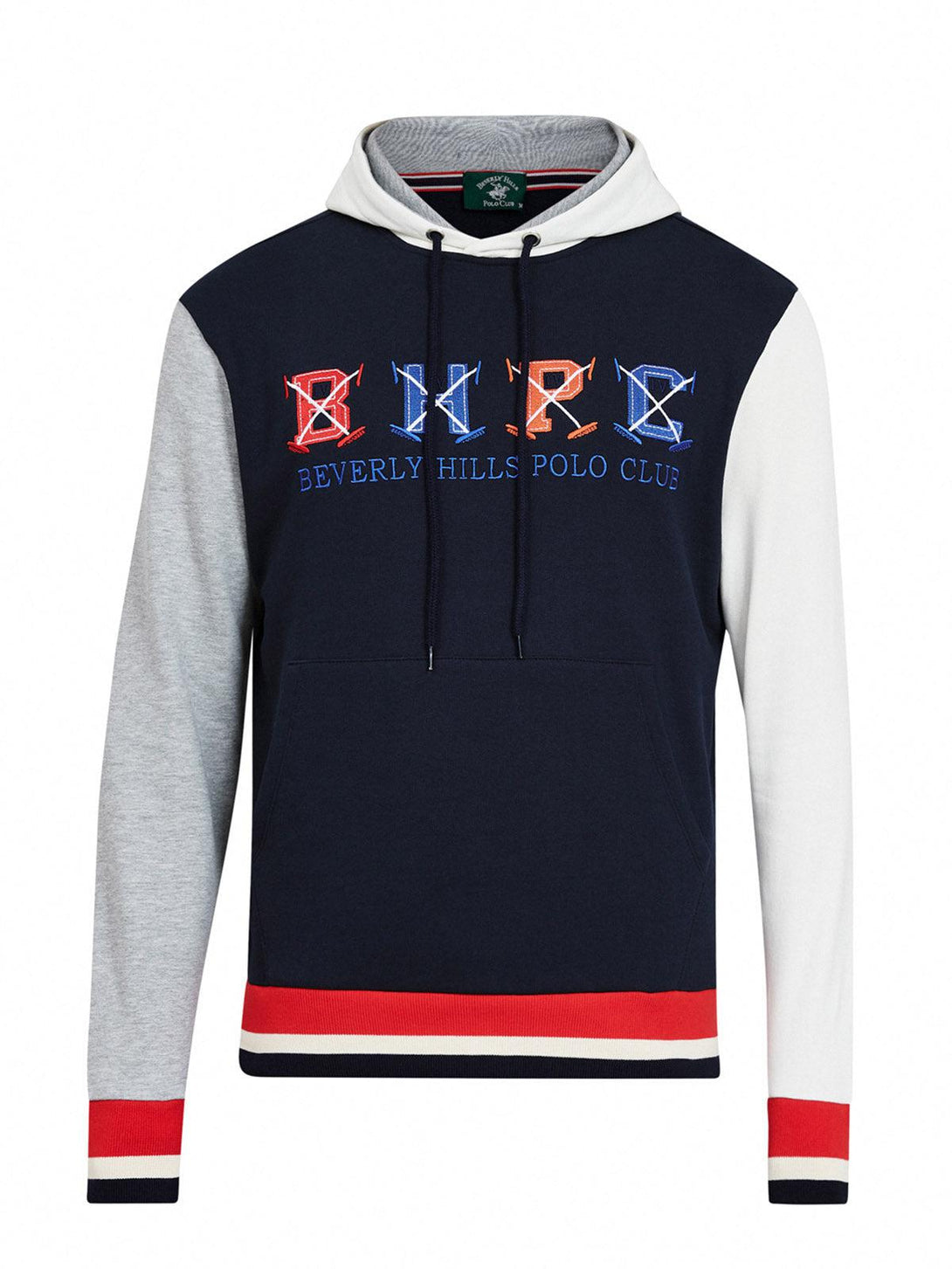 Beverly Hills Polo Club UK-BHPC POLO MALLET LOGO HOODIE OFF WHITE