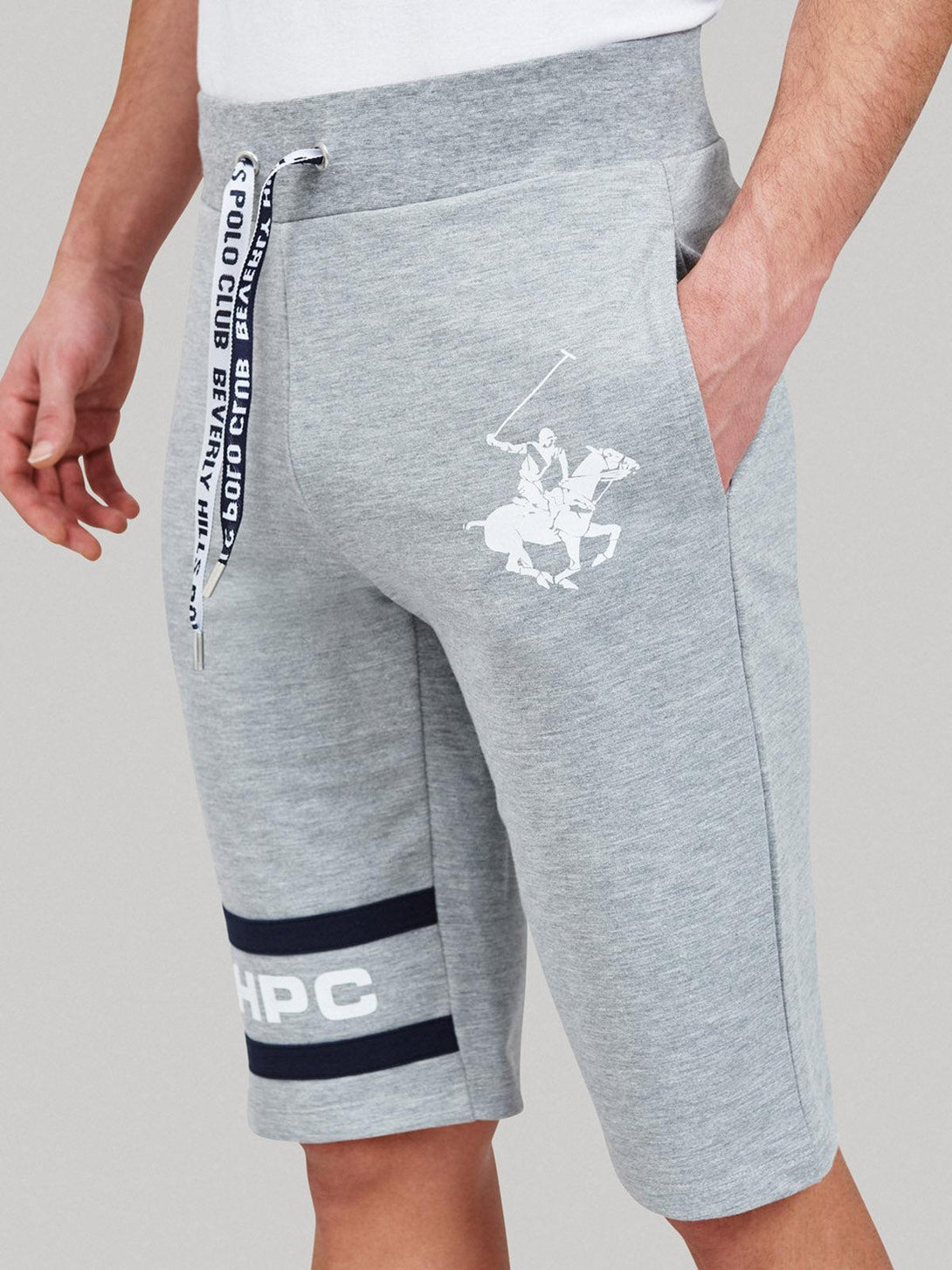 Beverly Hills Polo Club UK-BHPC POLO PONY FLEECE SHORTS GREY MELANGE