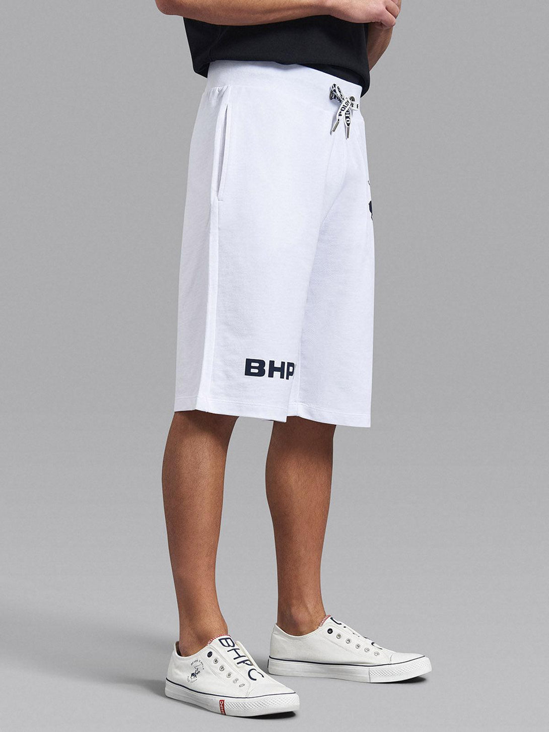 Beverly Hills Polo Club UK-BHPC POLO PONY FLEECE SHORTS WHITE