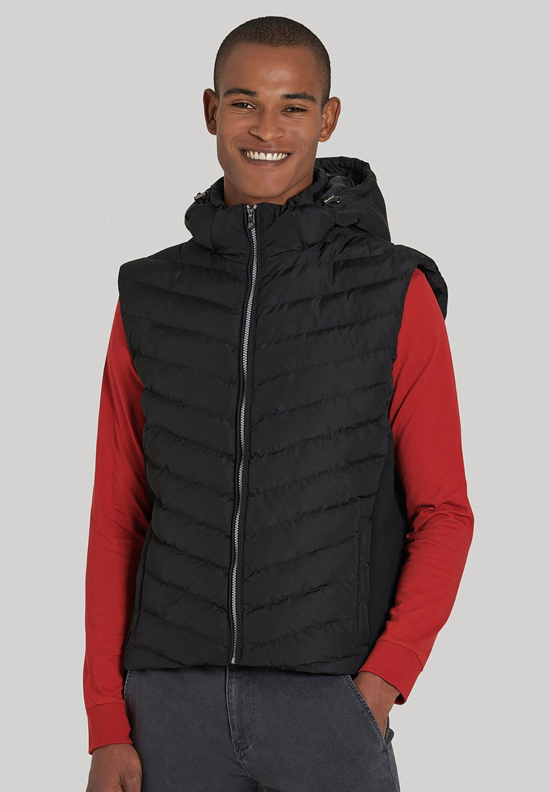 Beverly Hills Polo Club UK-BHPC REMOVABLE SLEEVE DOWN JACKET BLACK