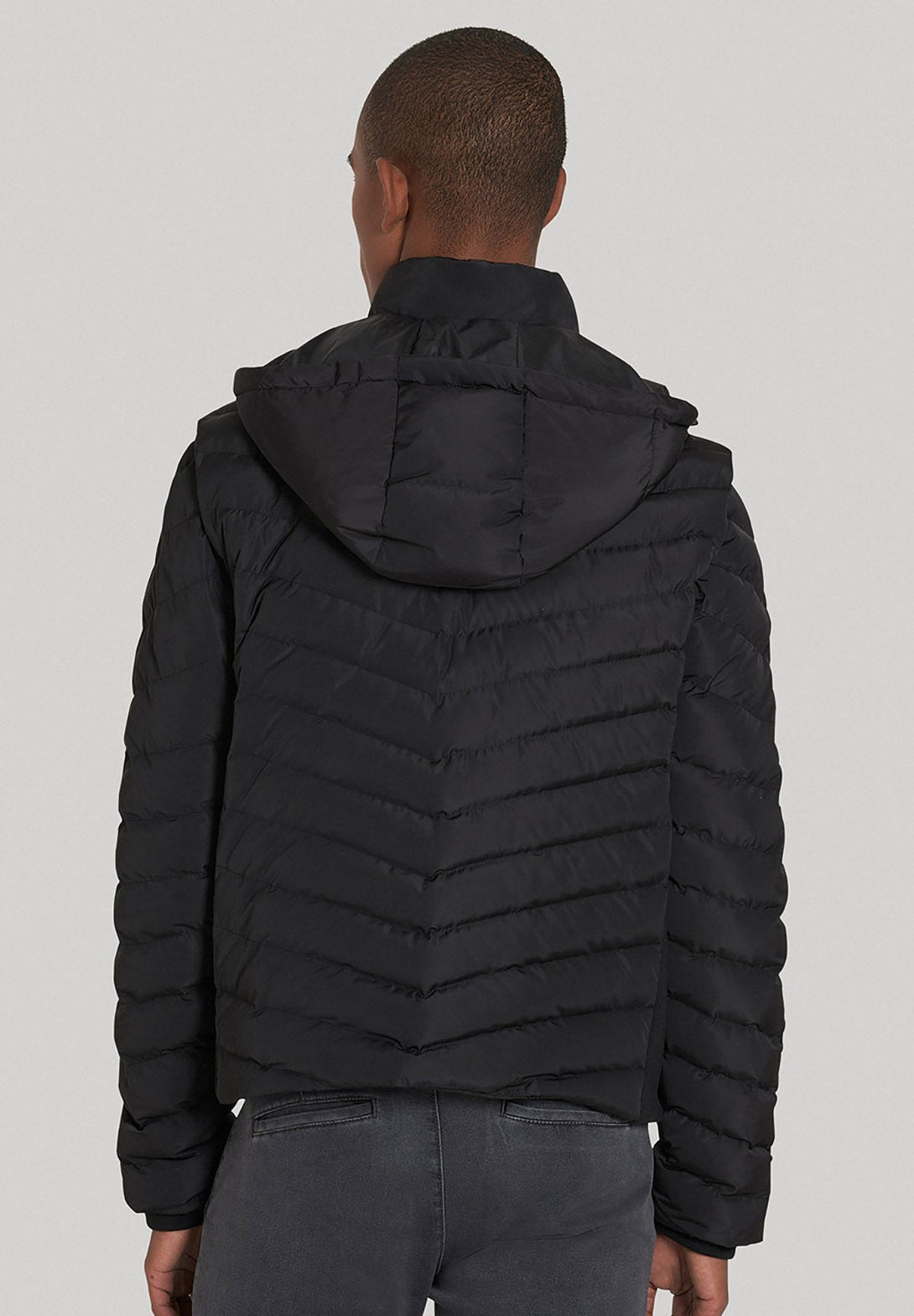 Beverly Hills Polo Club UK-BHPC REMOVABLE SLEEVE DOWN JACKET BLACK