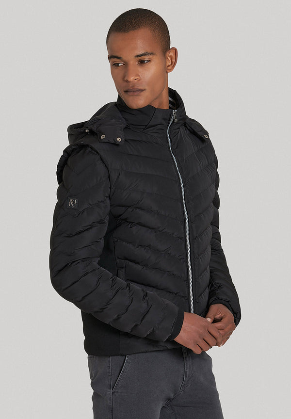 Beverly Hills Polo Club UK-BHPC REMOVABLE SLEEVE DOWN JACKET BLACK