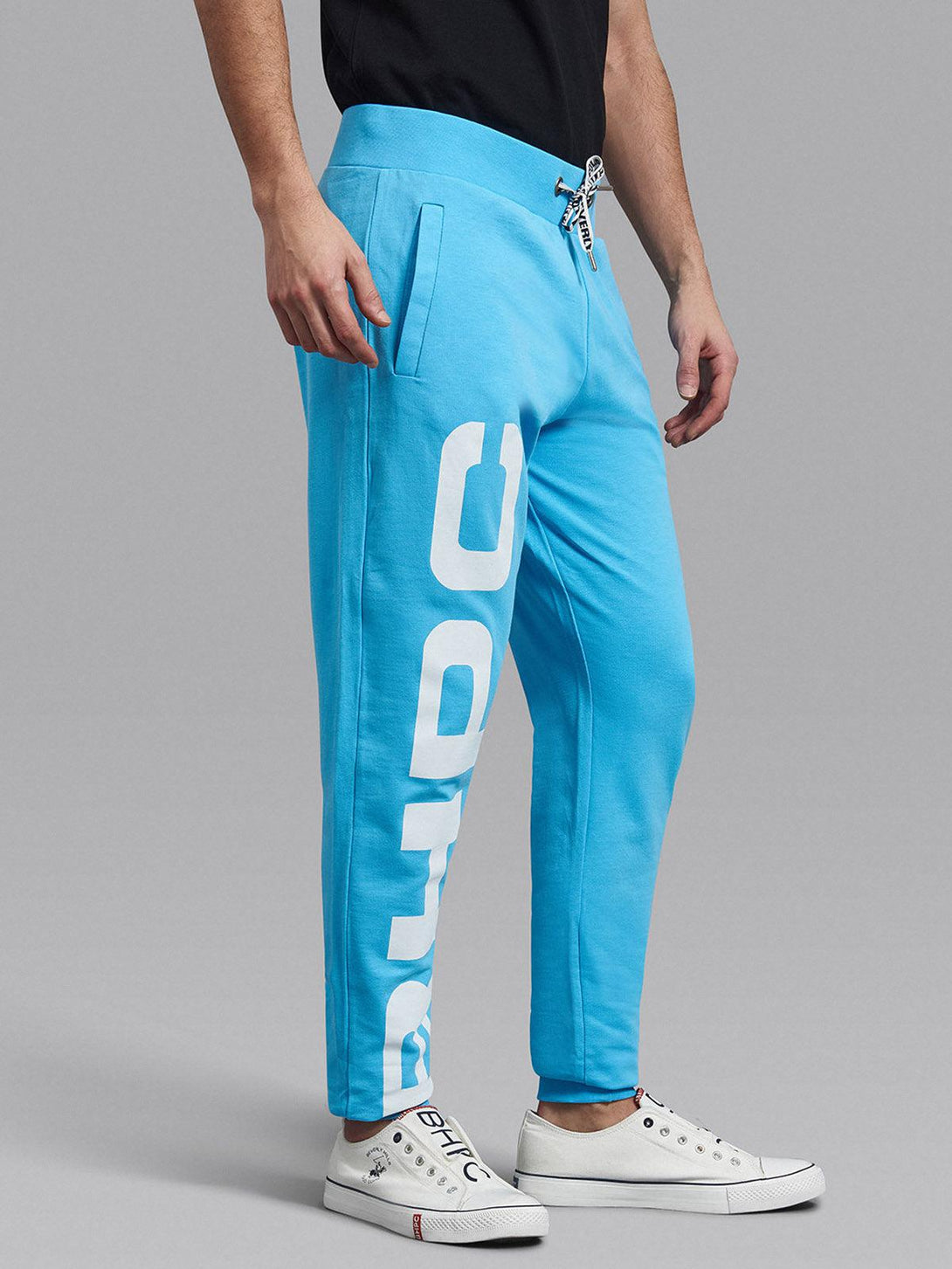 Beverly Hills Polo Club UK-BHPC SPORT BLOCK PRINT JOGGERS AQUA