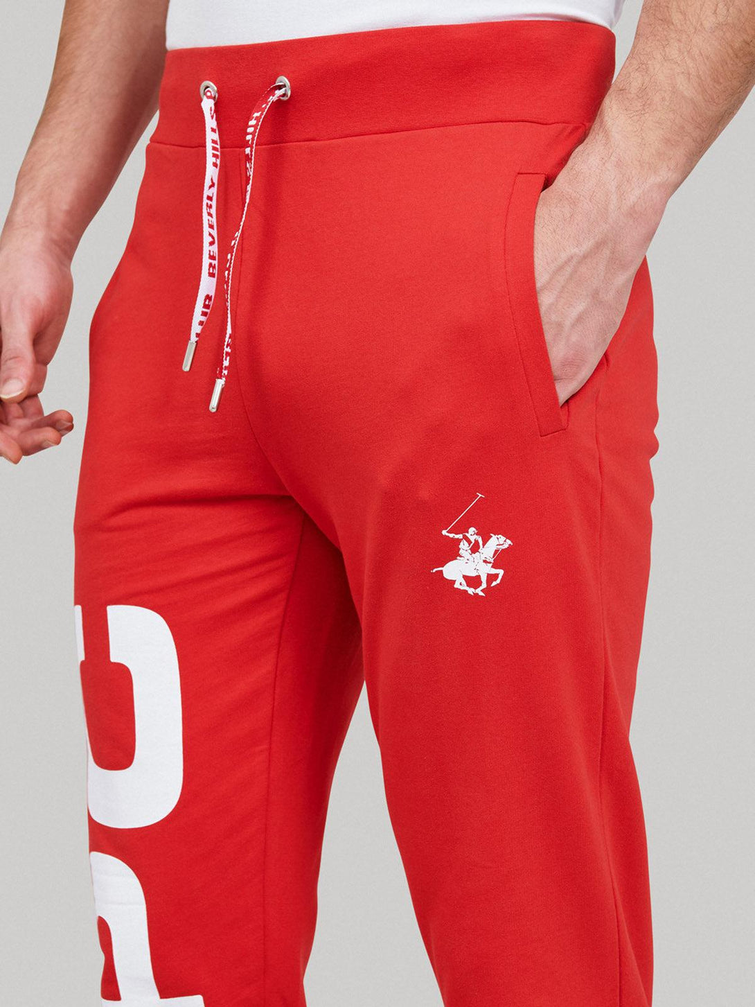 Beverly Hills Polo Club UK-BHPC SPORT BLOCK PRINT JOGGERS RED