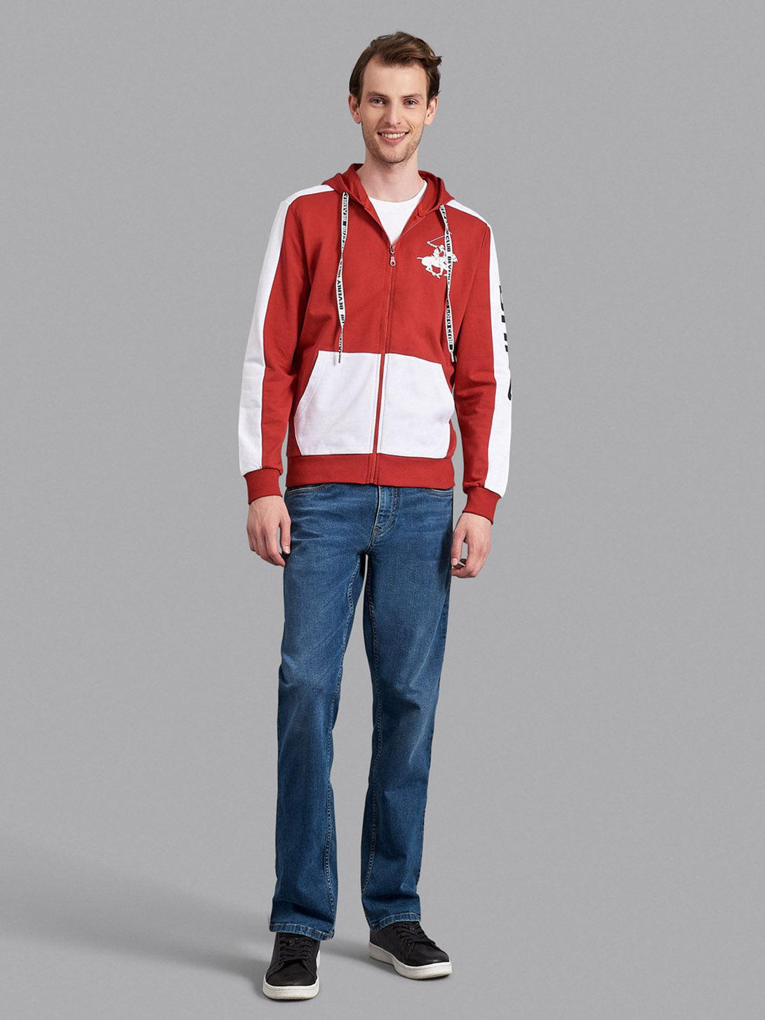 Beverly Hills Polo Club UK-BHPC SPORT PONY ZIP HOODIE RED