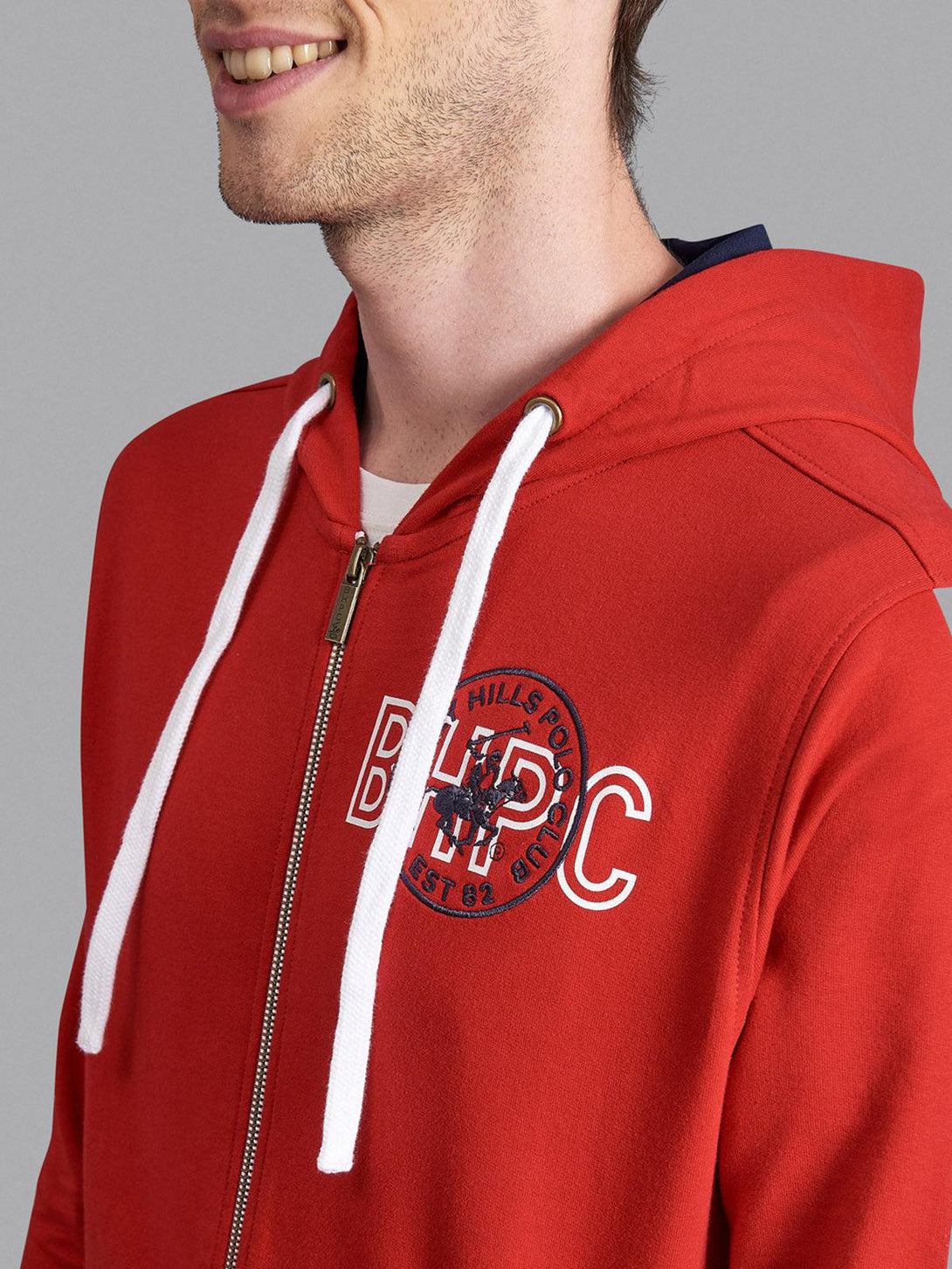 Beverly Hills Polo Club UK-BHPC SPORT STRIPE ZIP HOODIE AA RED