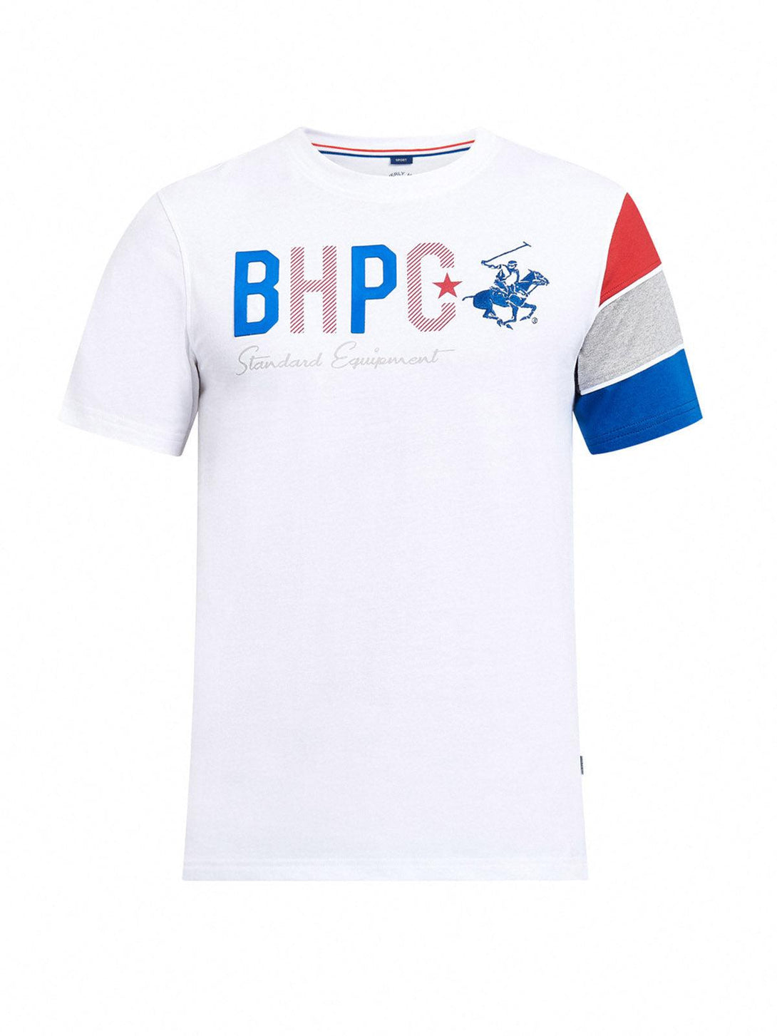 Beverly Hills Polo Club UK-BHPC STANDARD EQUIPMENT TEAM SLEEVE T-SHIRT WHITE