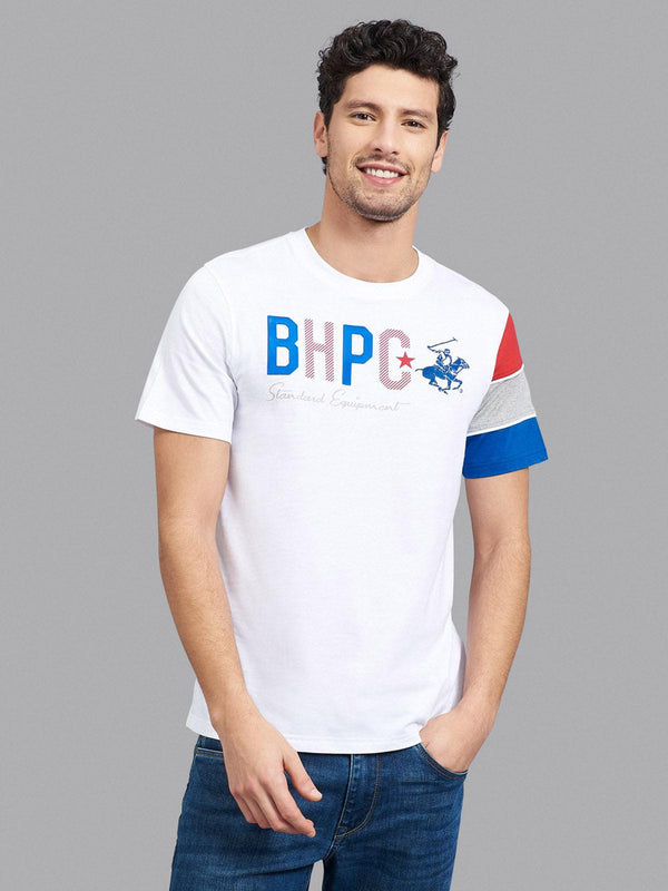 Beverly Hills Polo Club UK-BHPC STANDARD EQUIPMENT TEAM SLEEVE T-SHIRT WHITE