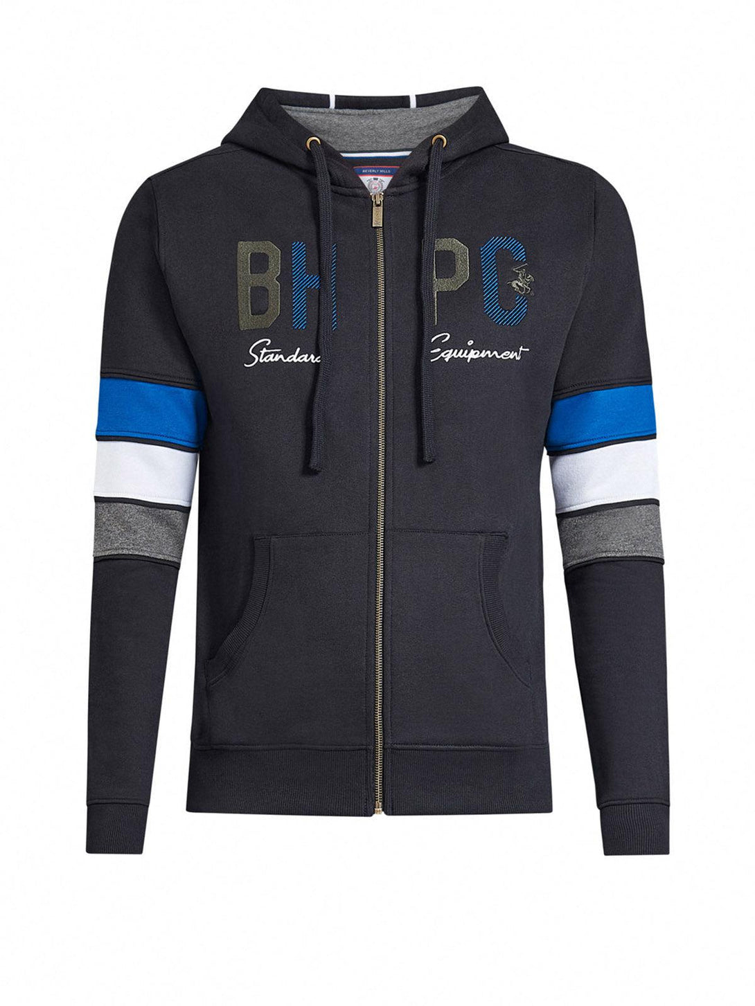 Beverly Hills Polo Club UK-BHPC STANDARD EQUIPMENT ZIP HOODIE BLACK