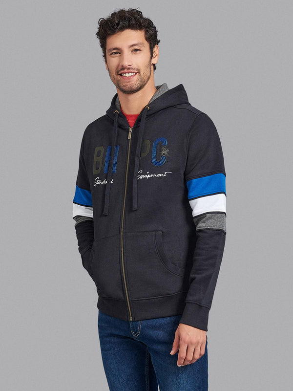 Beverly Hills Polo Club UK-BHPC STANDARD EQUIPMENT ZIP HOODIE BLACK