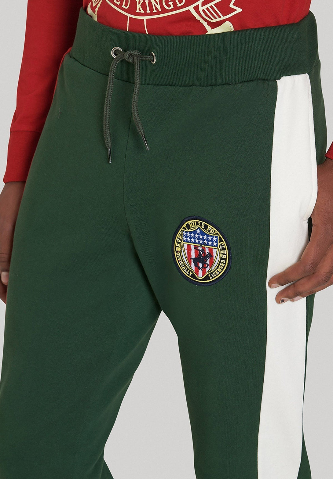 Beverly Hills Polo Club UK-BHPC US SHIELD PATCH JOGGERS MUSK