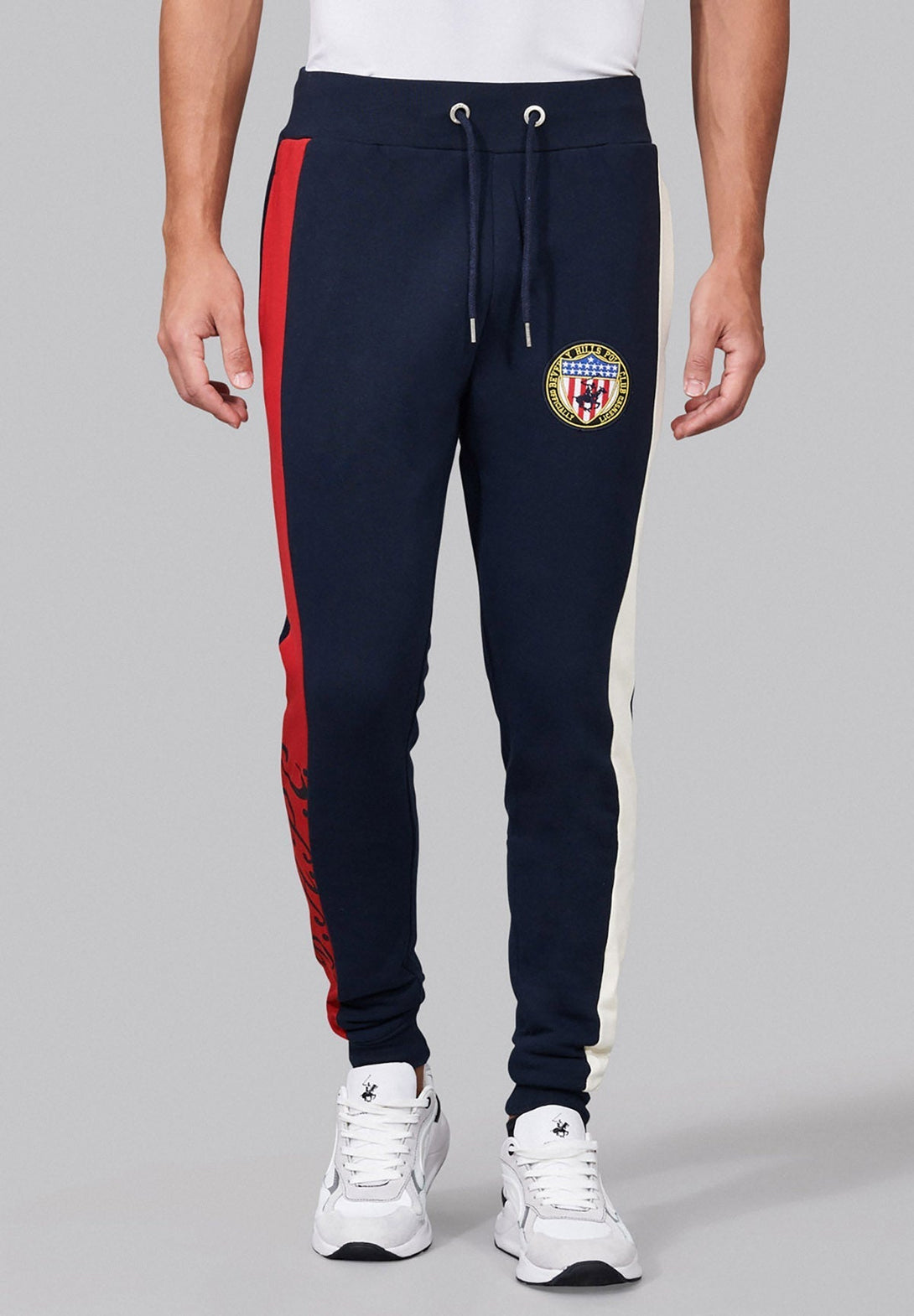 Beverly Hills Polo Club UK-BHPC US SHIELD PATCH JOGGERS NAVY