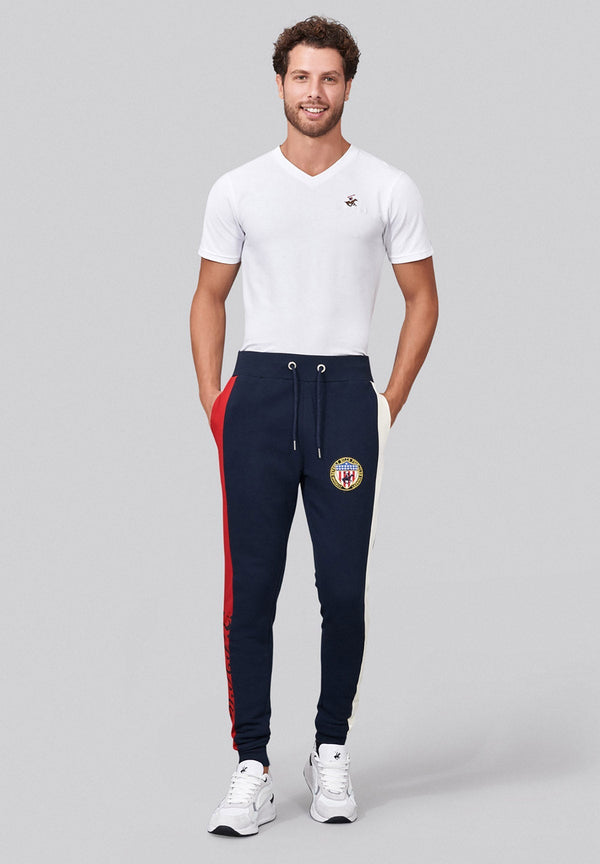 Beverly Hills Polo Club UK-BHPC US SHIELD PATCH JOGGERS NAVY