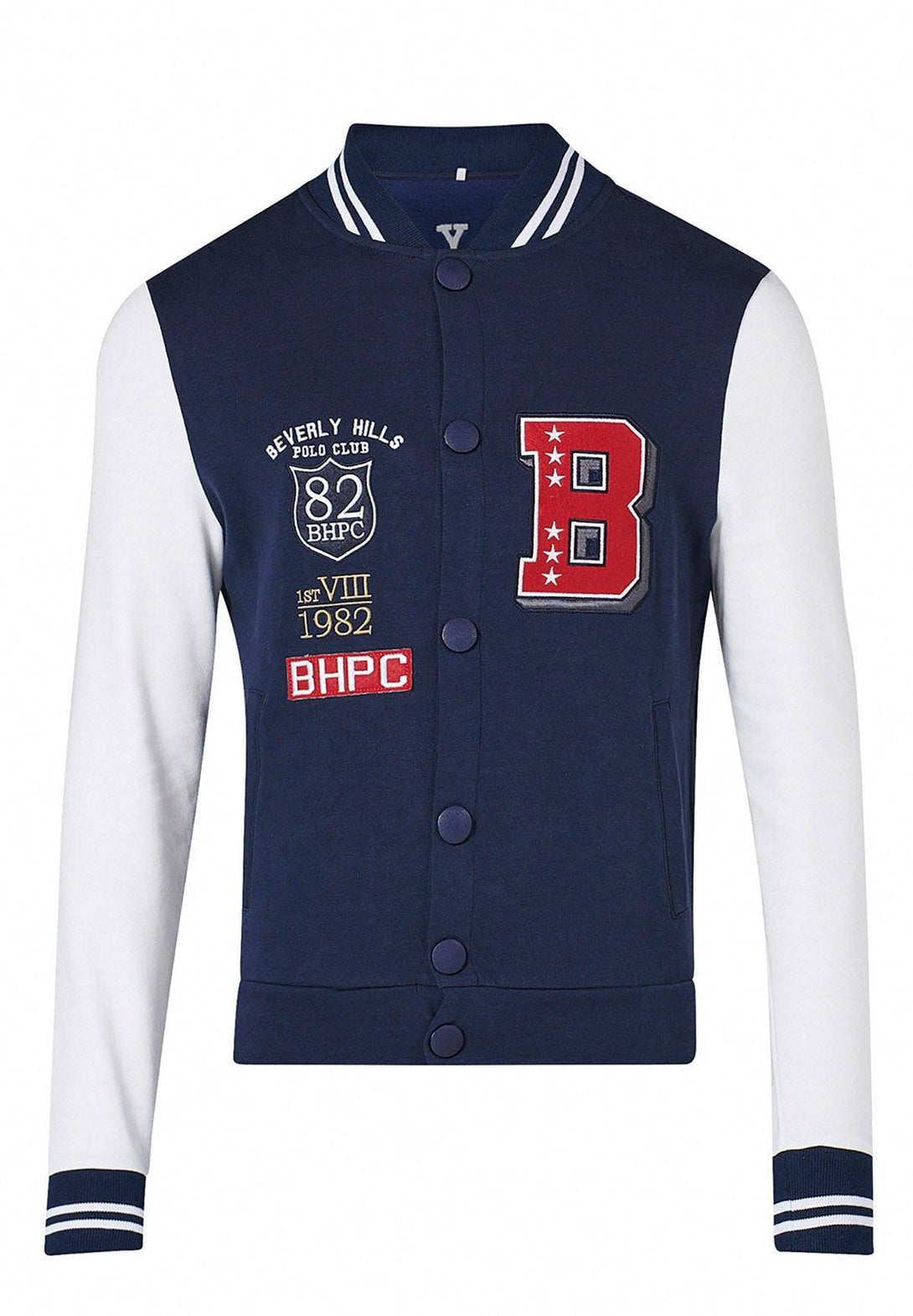 Beverly Hills Polo Club UK-BHPC VARSITY JACKET NAVY