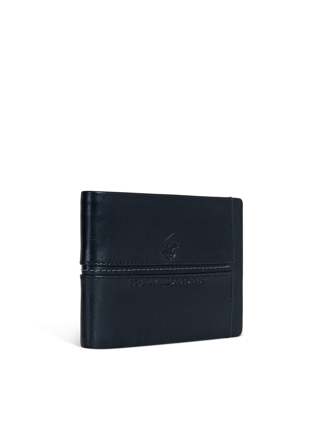 Beverly Hills Polo Club UK-BIFOLD EMBOSSED POLO PONY WALLET BLACK