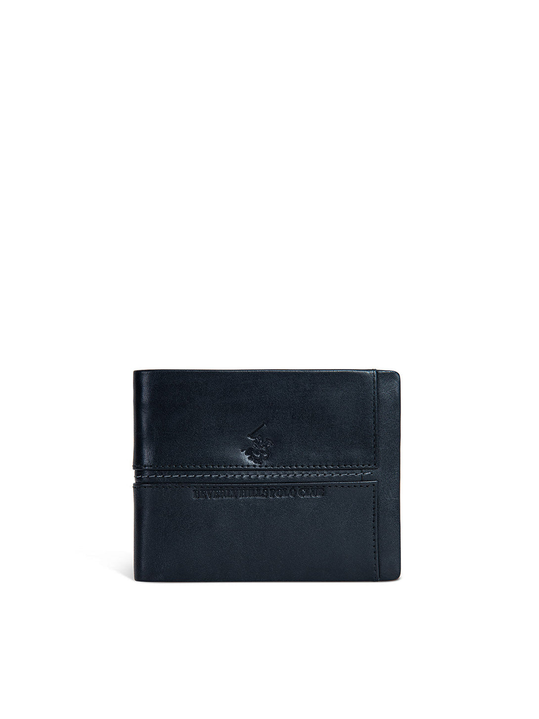 Beverly Hills Polo Club UK-BIFOLD EMBOSSED POLO PONY WALLET BLACK