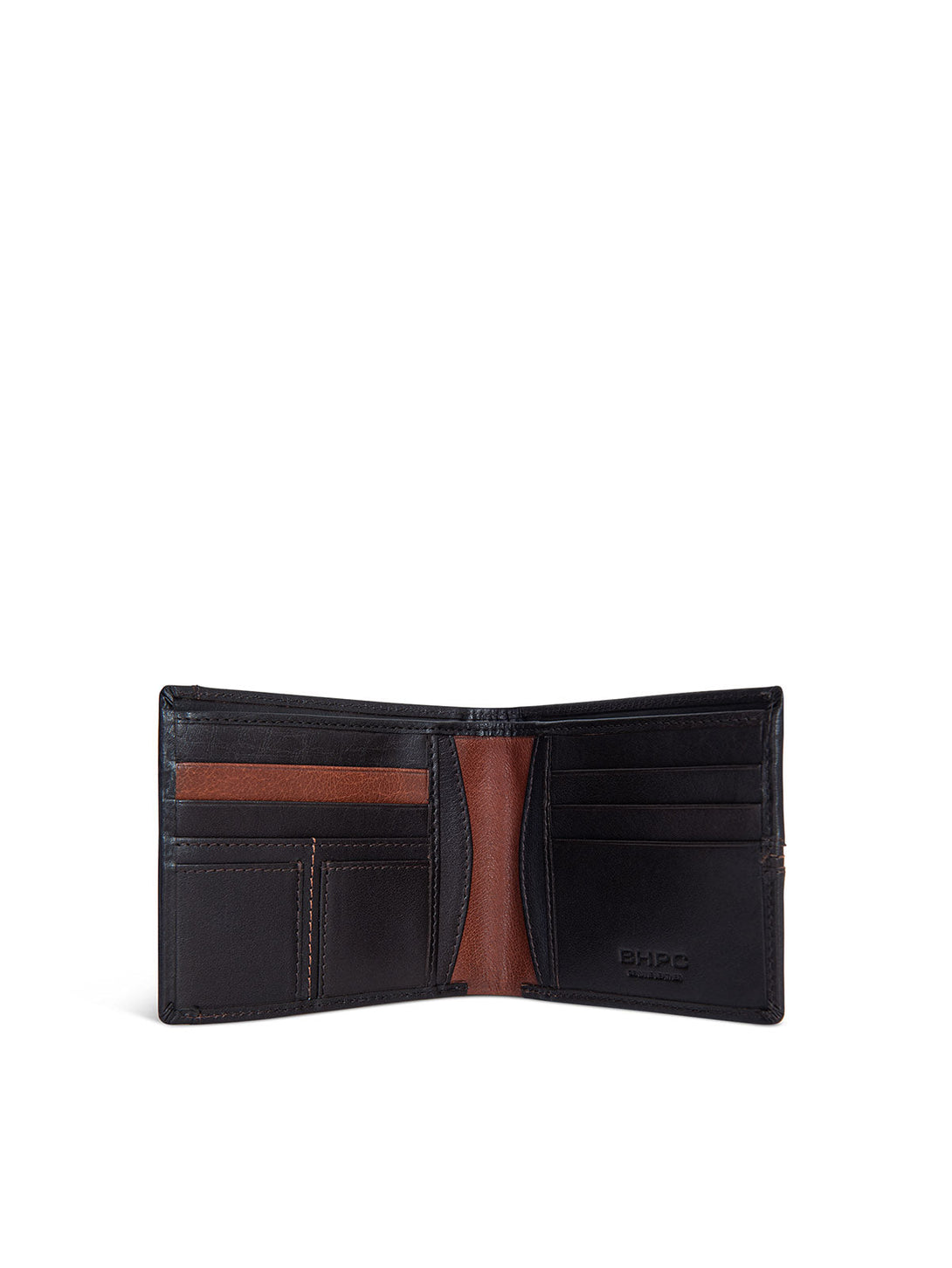 Beverly Hills Polo Club UK-BIFOLD EMBOSSED POLO PONY WALLET DARK BROWN