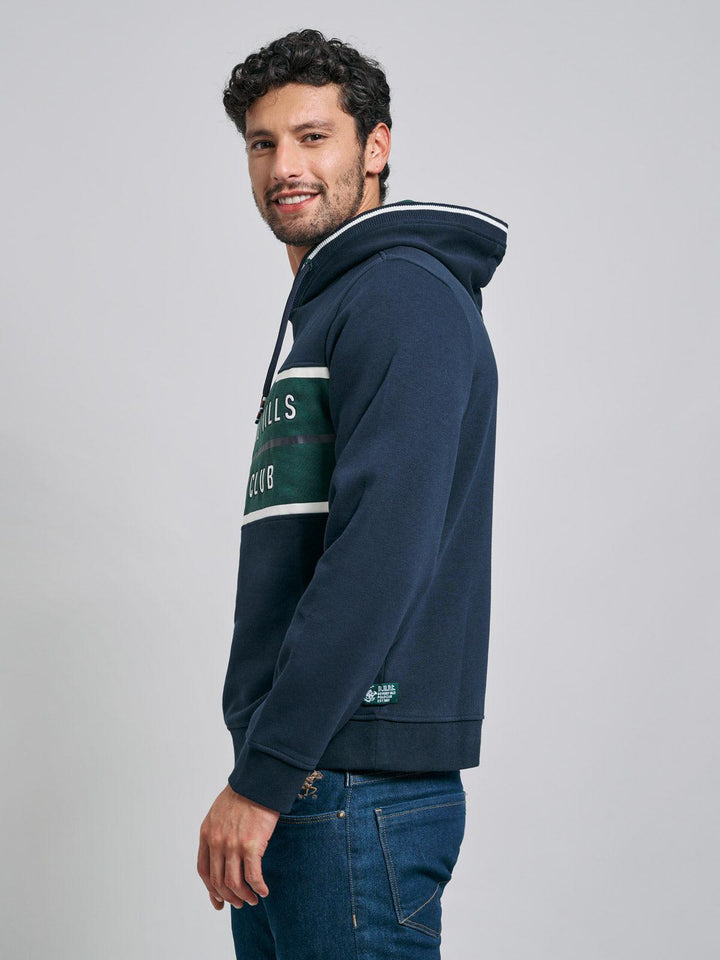 Beverly Hills Polo Club UK-BLOCK CONTRAST HOODIE NAVY