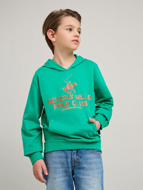 Beverly Hills Polo Club UK-BLOCK LOGO HOODIE SEA FOAM GREEN