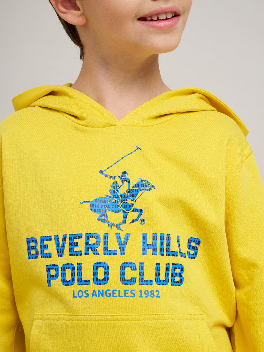 Beverly Hills Polo Club UK-BLOCK LOGO HOODIE SUNBURST YELLOW