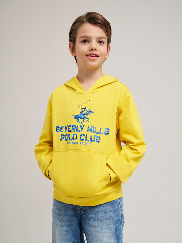 Beverly Hills Polo Club UK-BLOCK LOGO HOODIE SUNBURST YELLOW