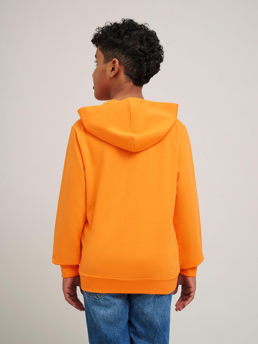 Beverly Hills Polo Club UK-BLOCK LOGO HOODIE TANGERINE ORANGE