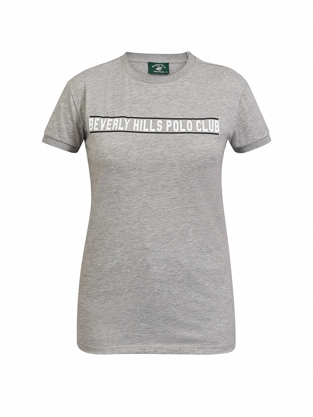 Beverly Hills Polo Club UK-BLOCK LOGO T-SHIRT GREY MELANGE