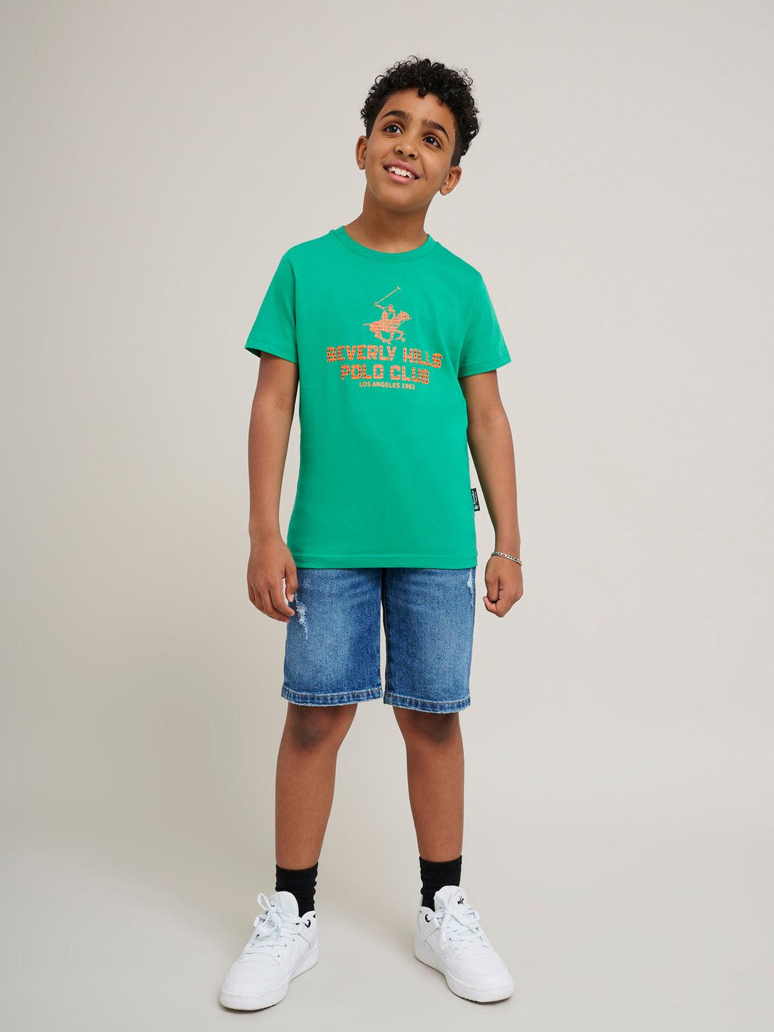 Beverly Hills Polo Club UK-BLOCK LOGO T-SHIRT SEA FOAM GREEN