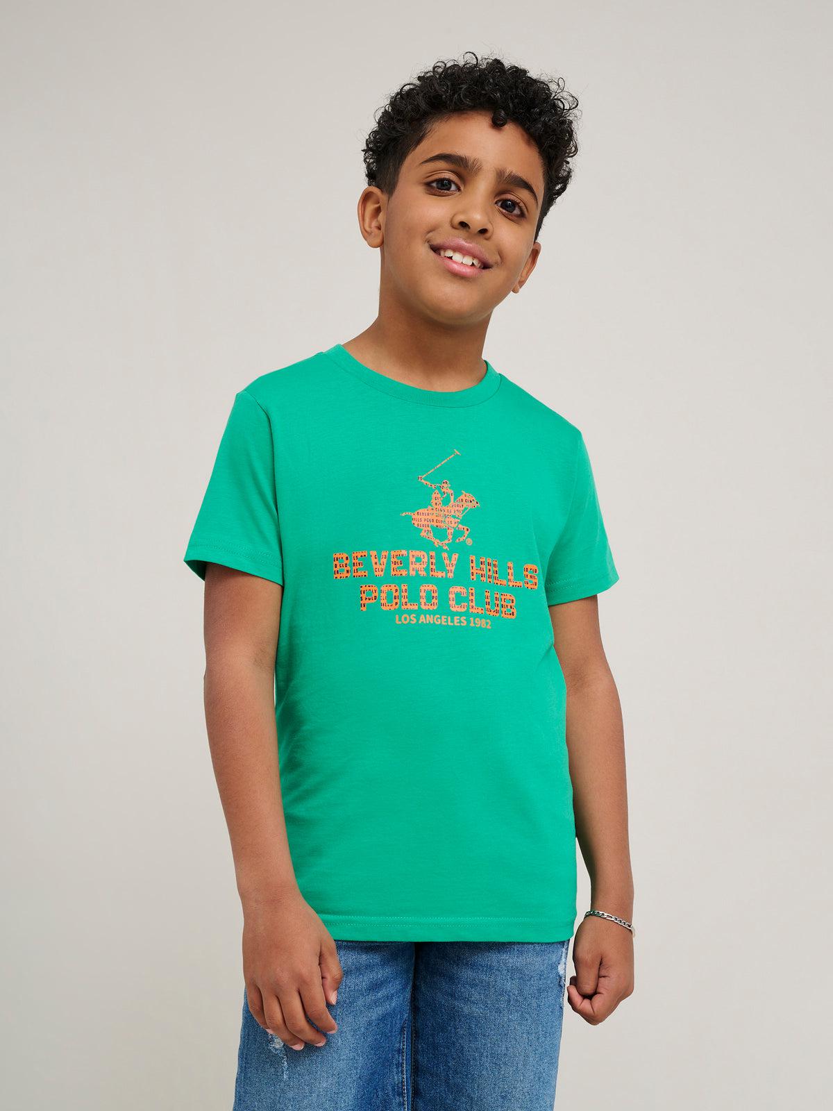 beverly hills polo club BLOCK LOGO T-SHIRT SEA FOAM GREEN