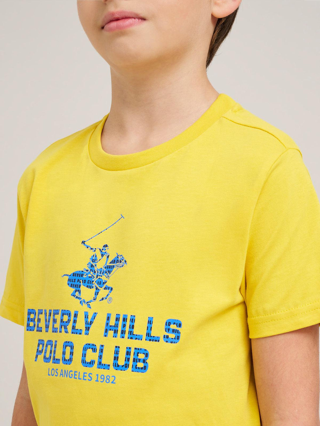 Beverly Hills Polo Club UK-BLOCK LOGO T-SHIRT SUNBURST YELLOW