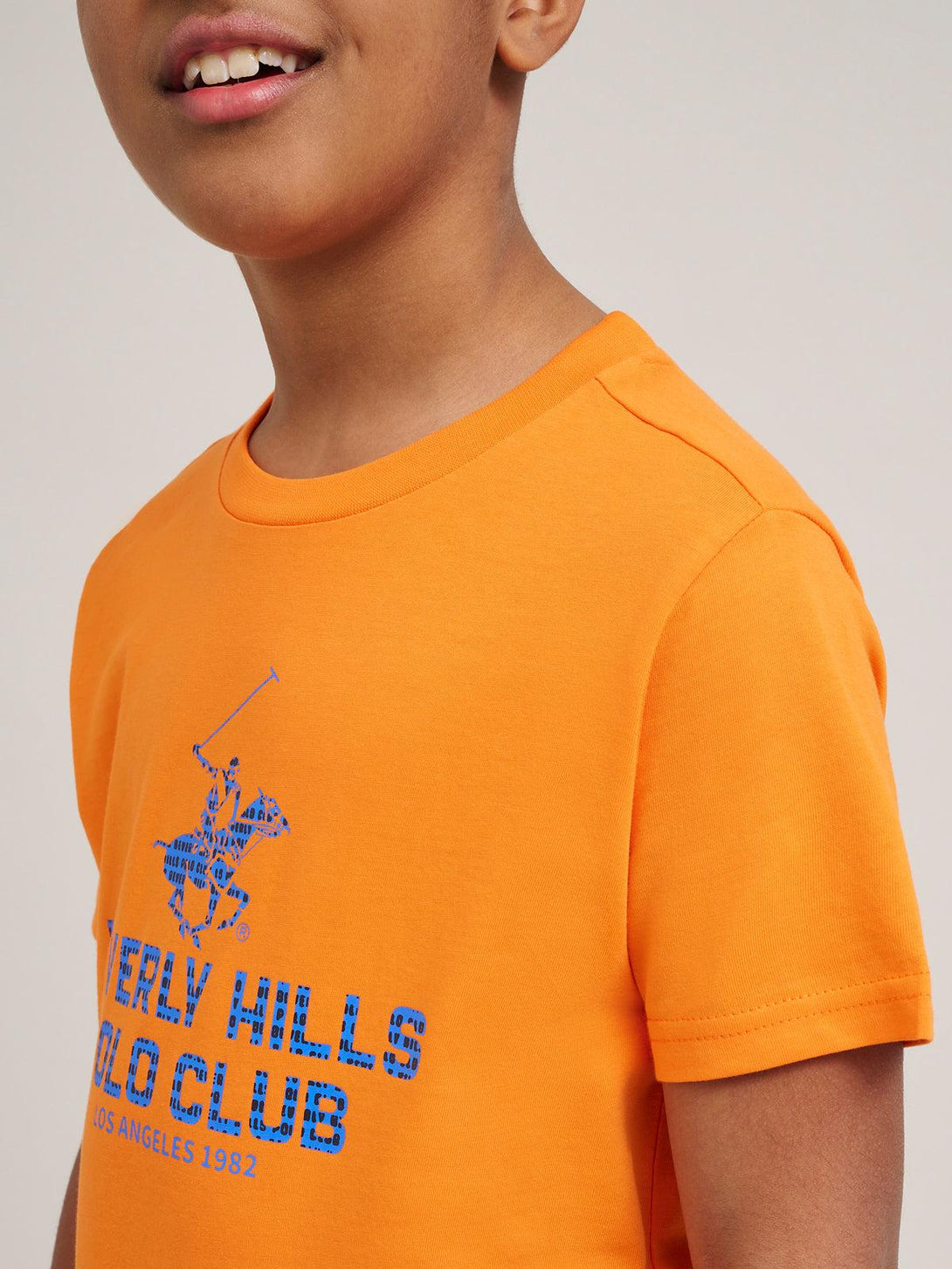 Beverly Hills Polo Club UK-BLOCK LOGO T-SHIRT TANGERINE ORANGE