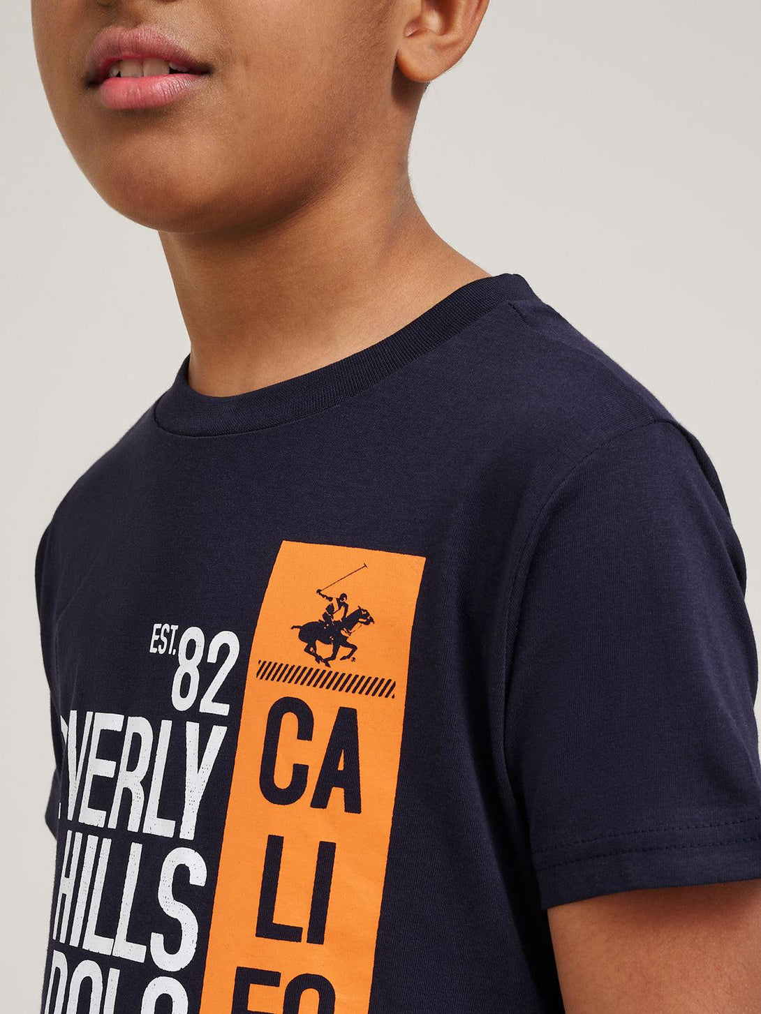 Beverly Hills Polo Club UK-CALIFORNIA BLOCK PRINT T-SHIRT NAVY